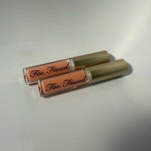 Too Faced Lip Gloss Set of 2- 1.5g each- Naked Dolly